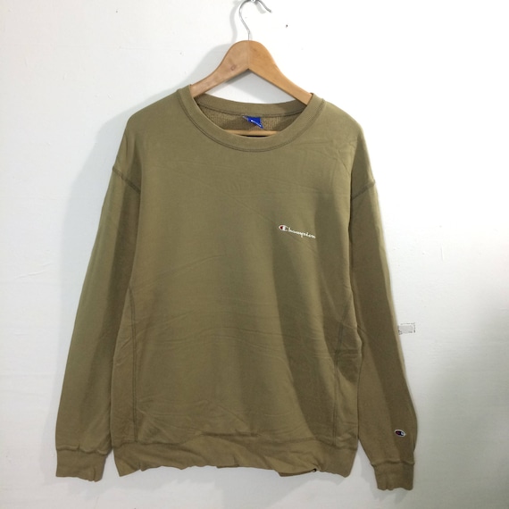 olive green champion long sleeve shirt