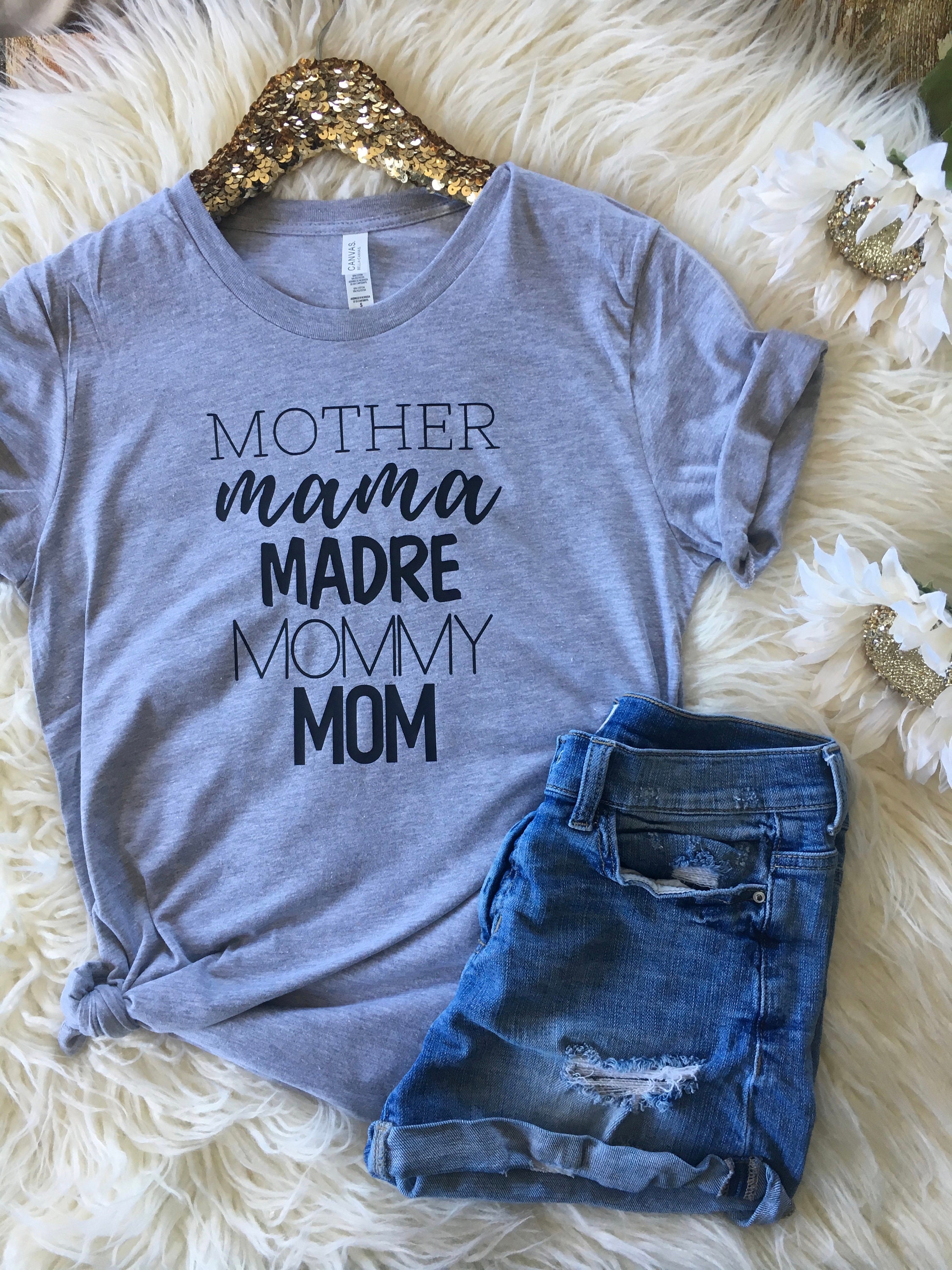 Mother Mama Madre Mommy Mom Mom Life Shirt Mom T-shirt Mom | Etsy