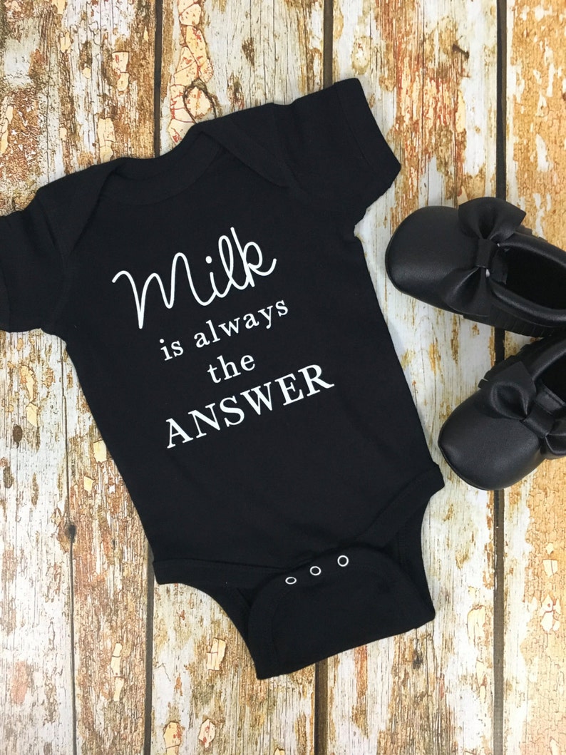 Mom and Baby Matching Breastfeeding Shirt Champagne is always the Answer Milk is always the Answer Wine Shirt