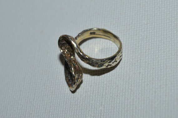 Sterling Modernist Ring, Mid Century Modern Silve… - image 7