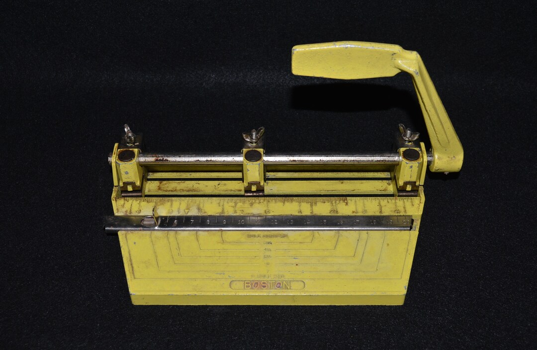Vintage Paper Punch Metal Hole Puncher Boston Paper Etsy