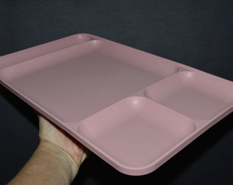 Tupperware Trays, Set of Three, Pink, 1837, Vintage Trays, Plastic Trays,  Vintage Tupperware, Meal Mate Divided Tray 