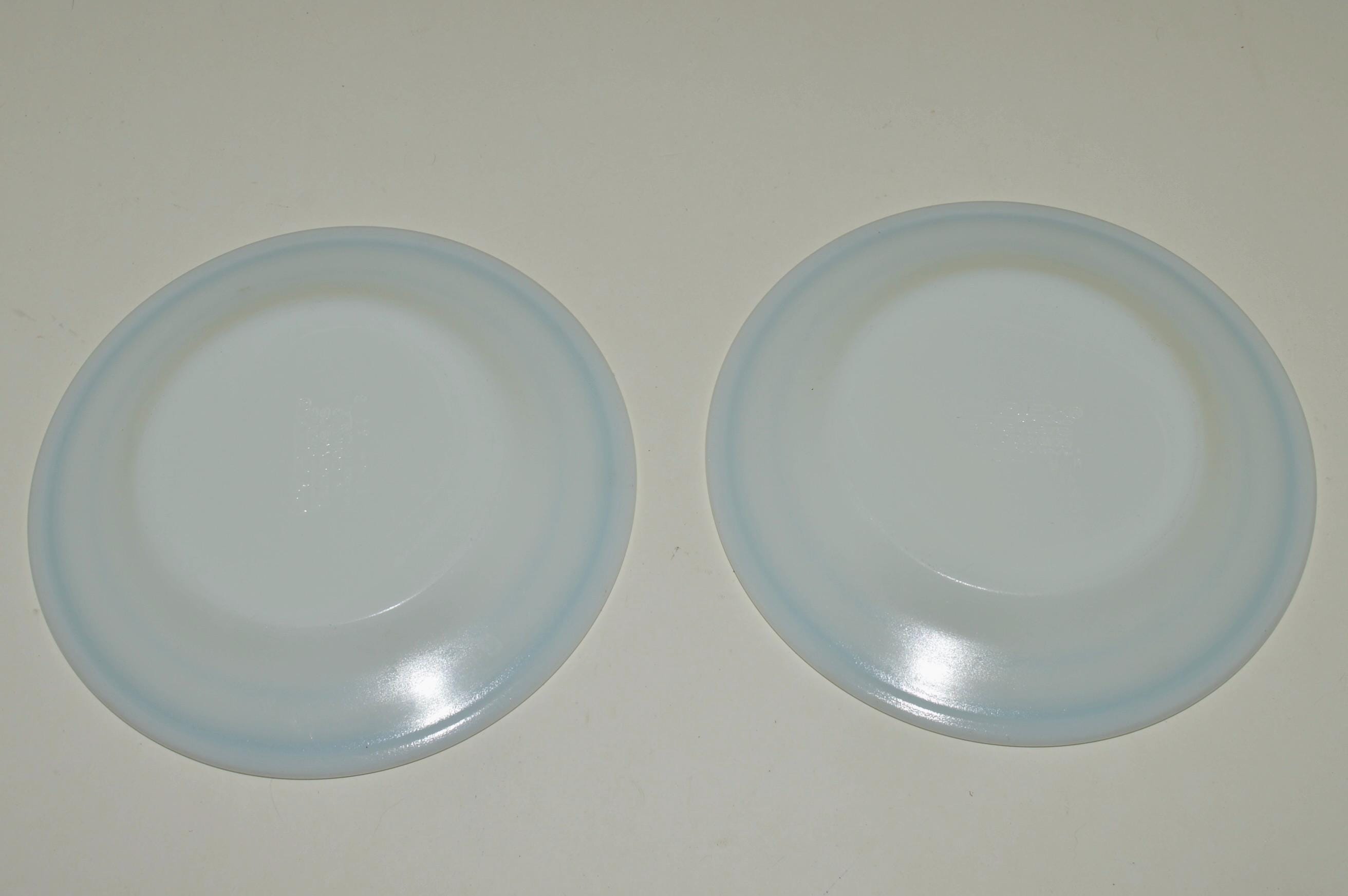 Pyrex Tableware Blue Line Plates, Set of 2 Pyrex Corning