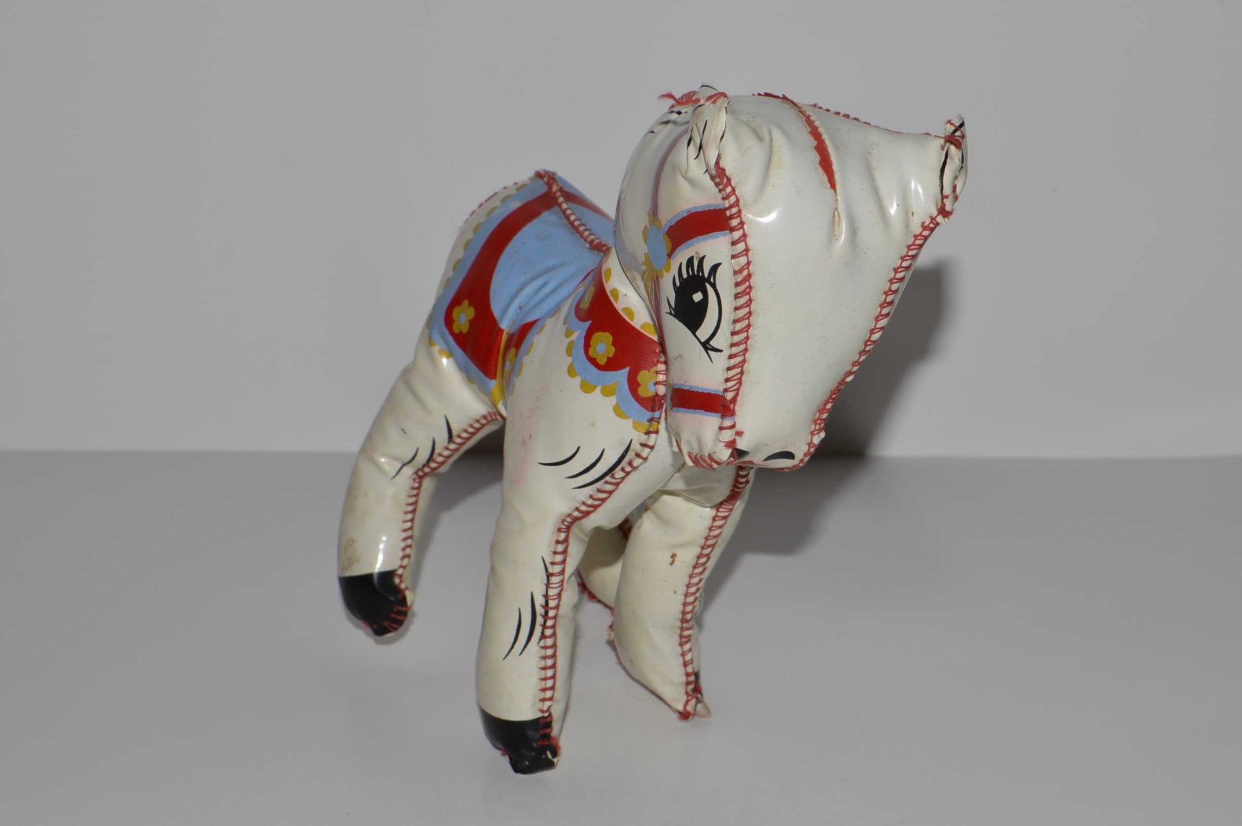 Vintage Vinyl Stuffed Animal Mid Century Toy Horse Vinyl Etsy