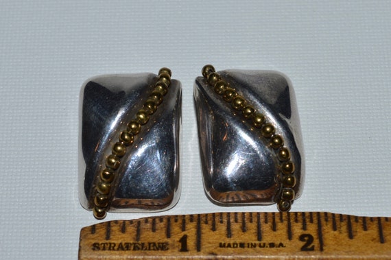 Mexico Orquidia 950 Silver Earrings, Taxco Clip E… - image 7