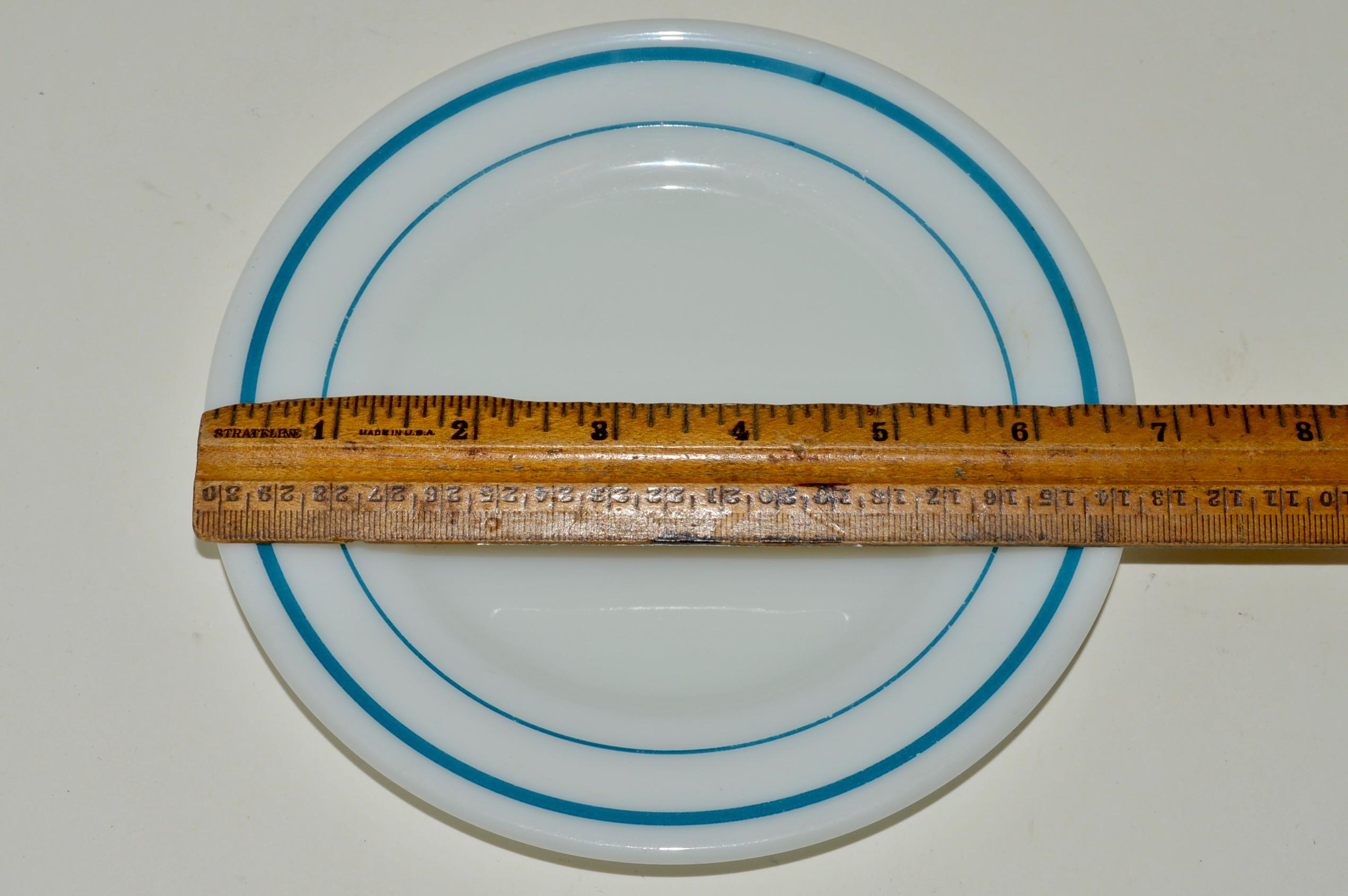 Pyrex Tableware Blue Line Plates, Set of 2 Pyrex Corning