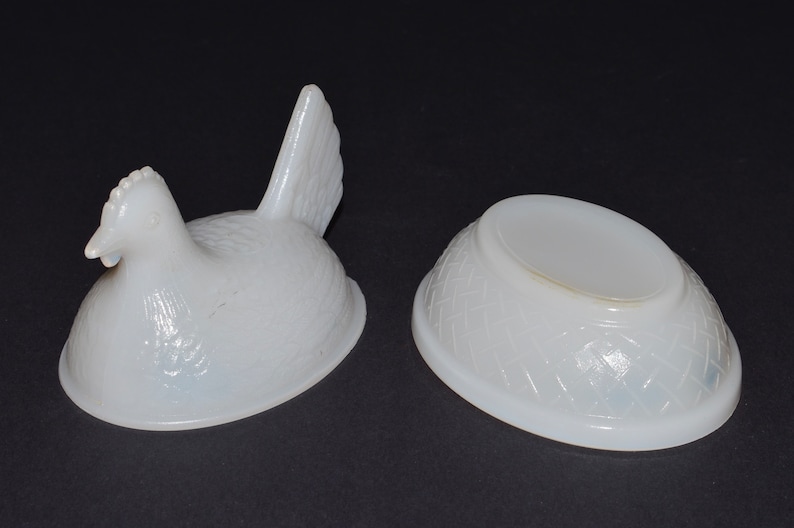 Indiana Glass Hen on Nest Milk Glass Hen HON Trinket Dish - Etsy