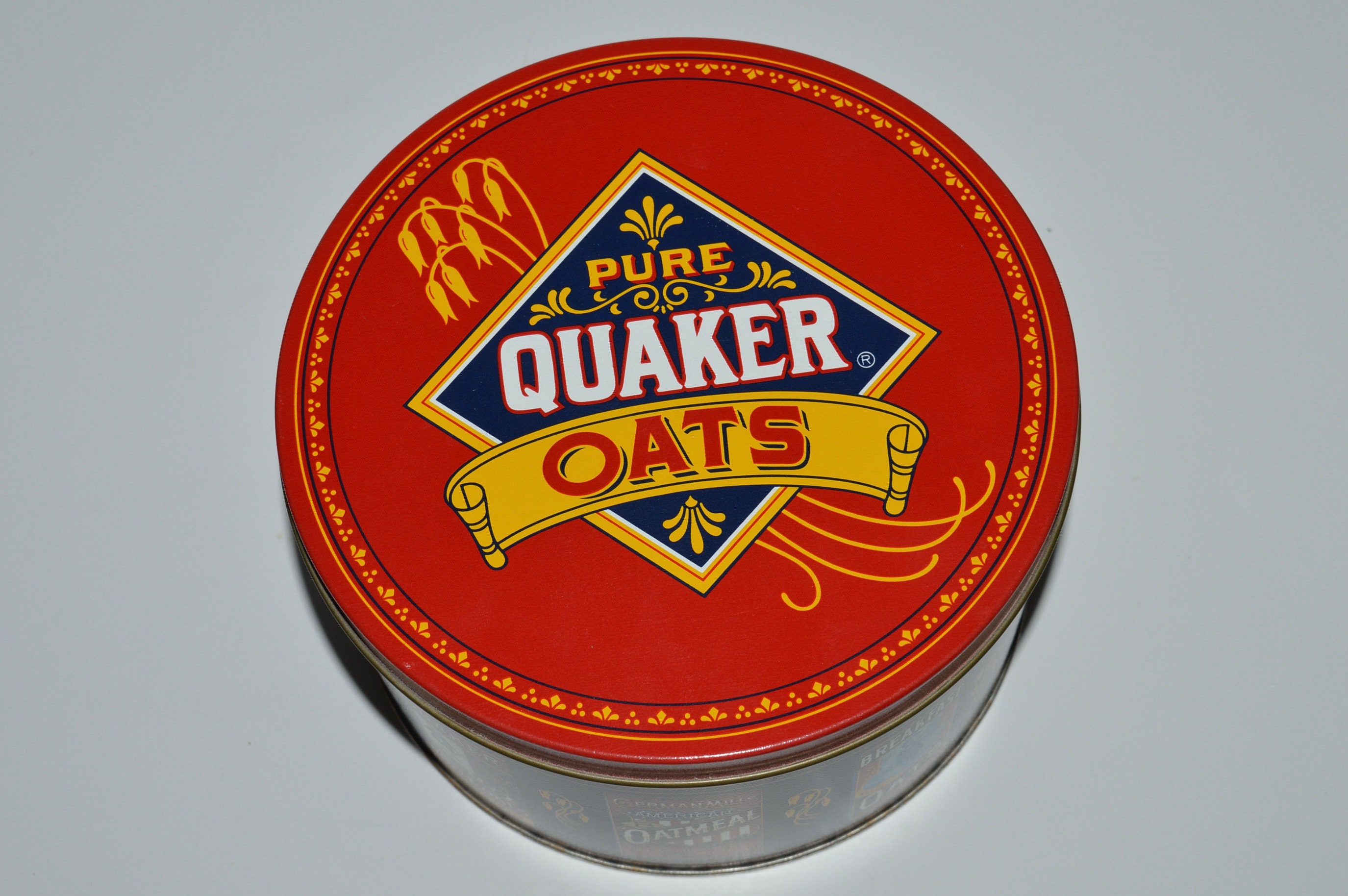 Quaker Rounds Quaker Oats Collectible Tin, Vintage 1983 Limited Edition Quaker Oats ...