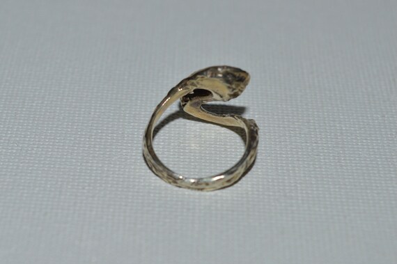 Sterling Modernist Ring, Mid Century Modern Silve… - image 6