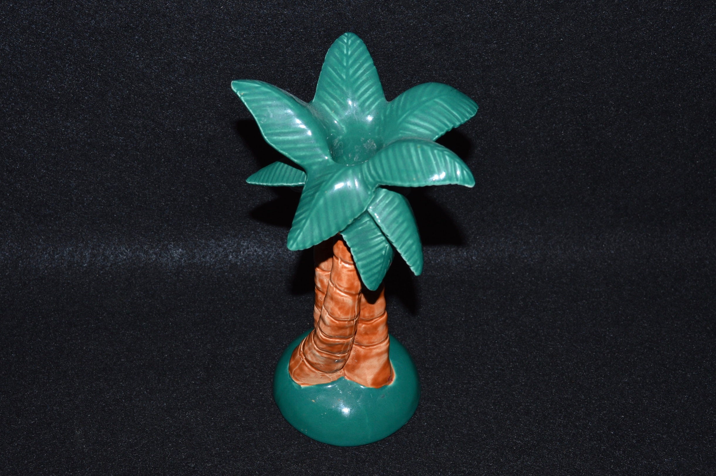 Palm Tree Candle Holder Ceramic Palm Tree Tiki Decor Etsy