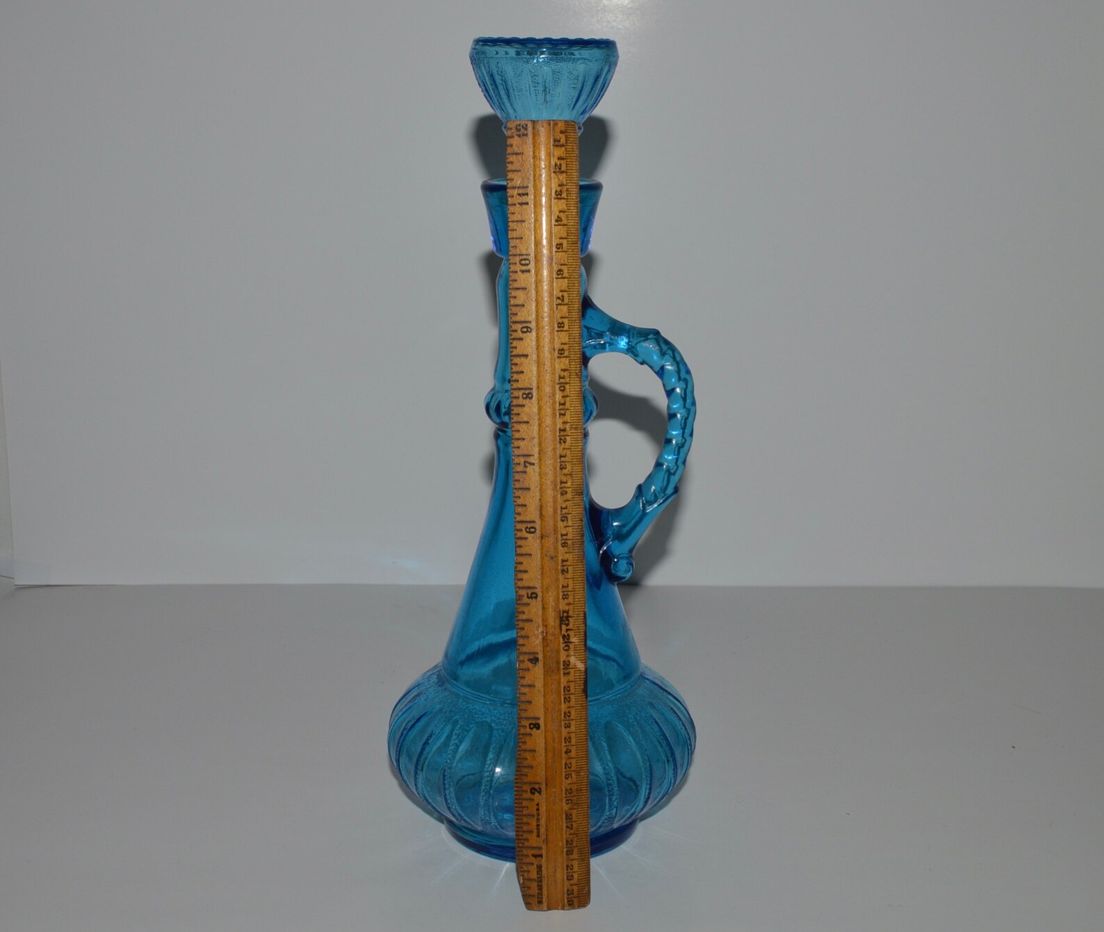 Jim Beam Genie Decanter Blue Glass Bottle W Stopper 1973 Jim Etsy