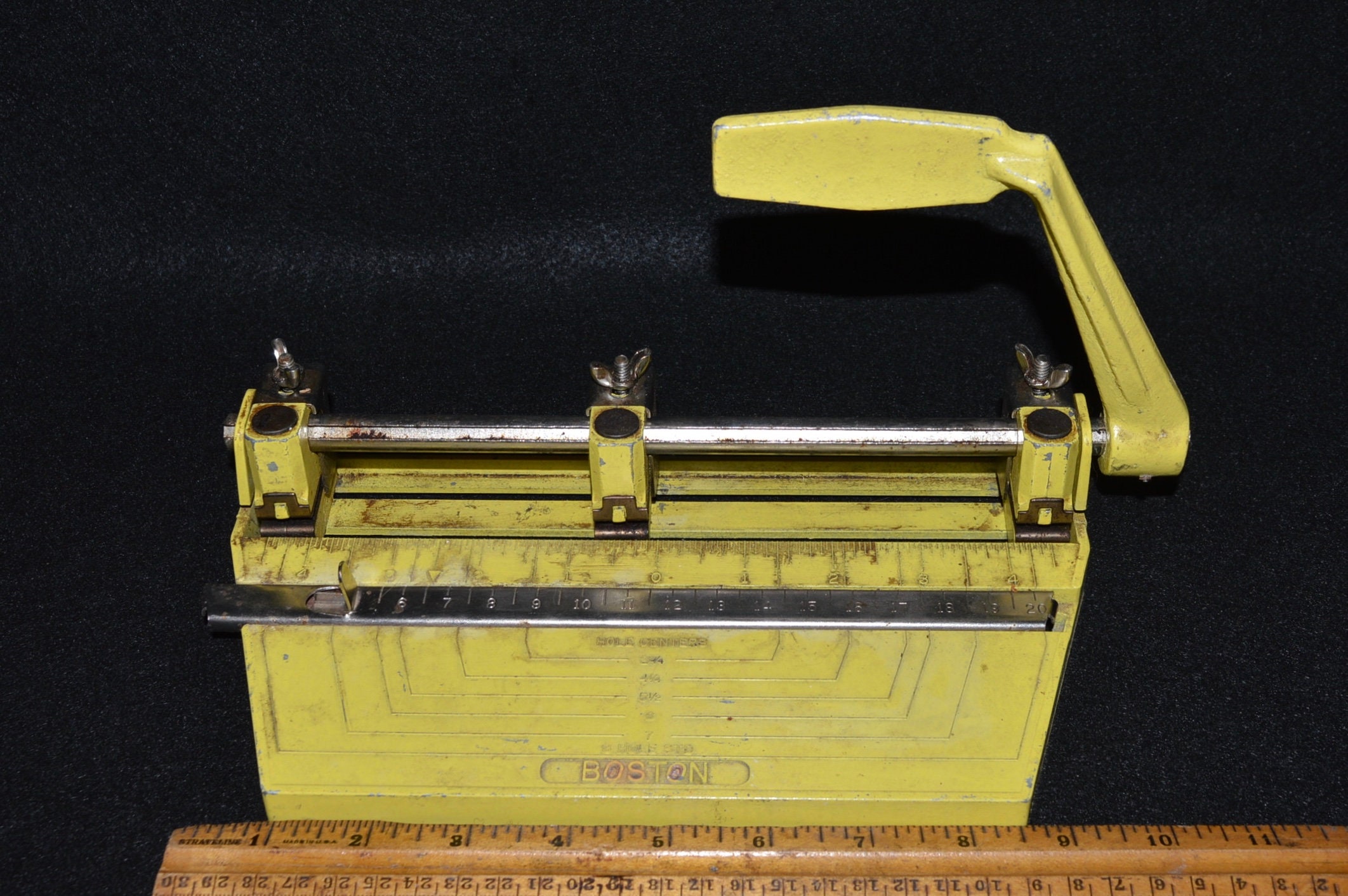 Vintage Paper Punch Metal Hole Puncher Boston Paper Etsy