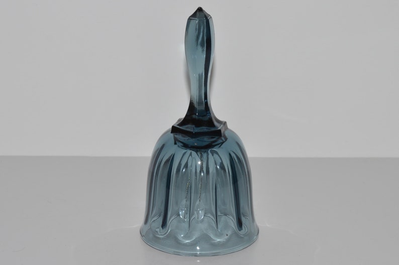 Vintage Fenton Glass Bell Blue Glass Bell Fenton Art Glass Etsy