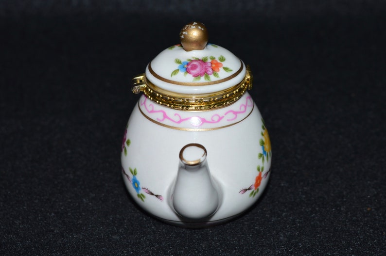Teapot Trinket Box Porcelain Hinged Box Teapot PHB Etsy