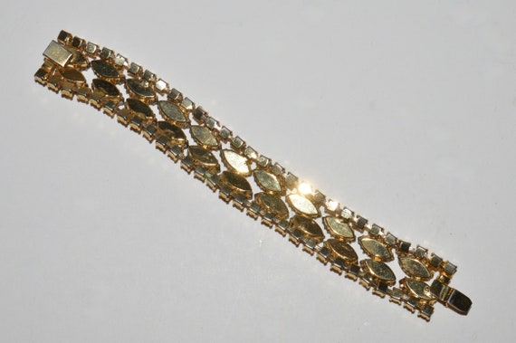 Vintage Costume Jewelry Crystal Rhinestone Bracel… - image 4