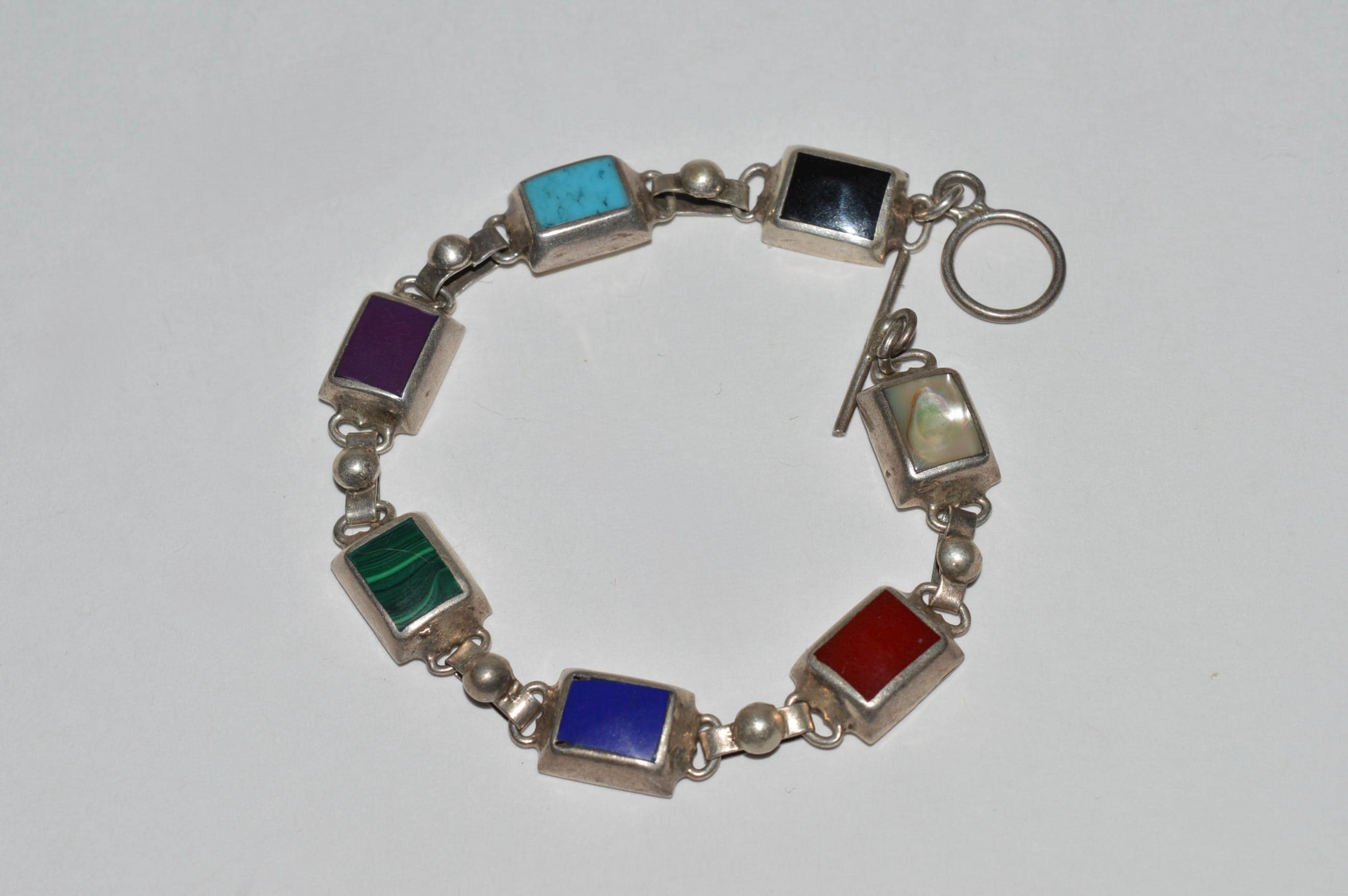 Mexico Multi Stone Bracelet - Etsy Toluca  Handmade Colorful Semi-precious Mix Beads Bracelet And Sterling Silver . main image 2