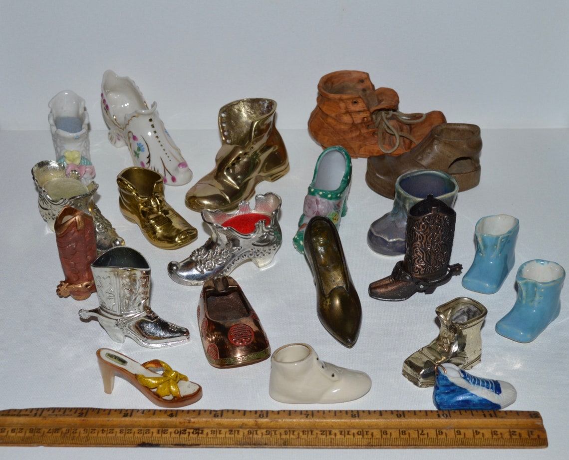 Miniature Shoes Shoe Collection Tiny Shoes Shoe Figurines Etsy