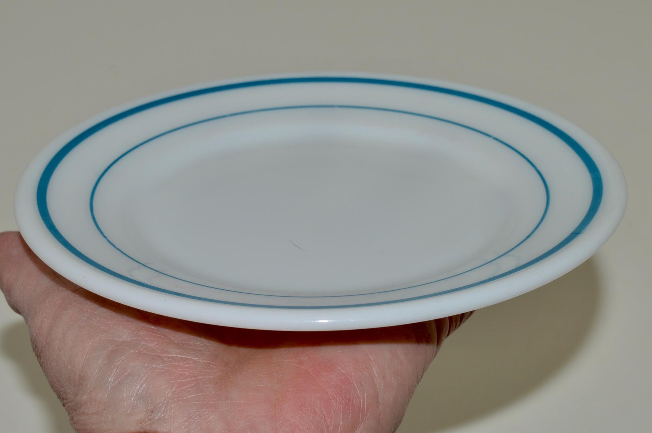 Pyrex Tableware Blue Line Plates, Set of 2 Pyrex Corning