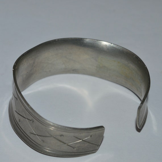 JJ Vejle Jorgen Jensen Tin Handmade Cuff Bracelet… - image 3