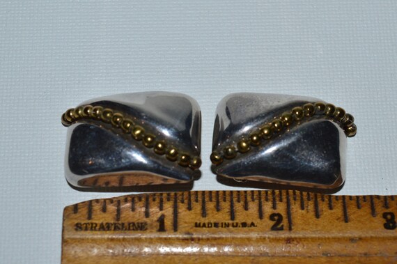 Mexico Orquidia 950 Silver Earrings, Taxco Clip E… - image 6