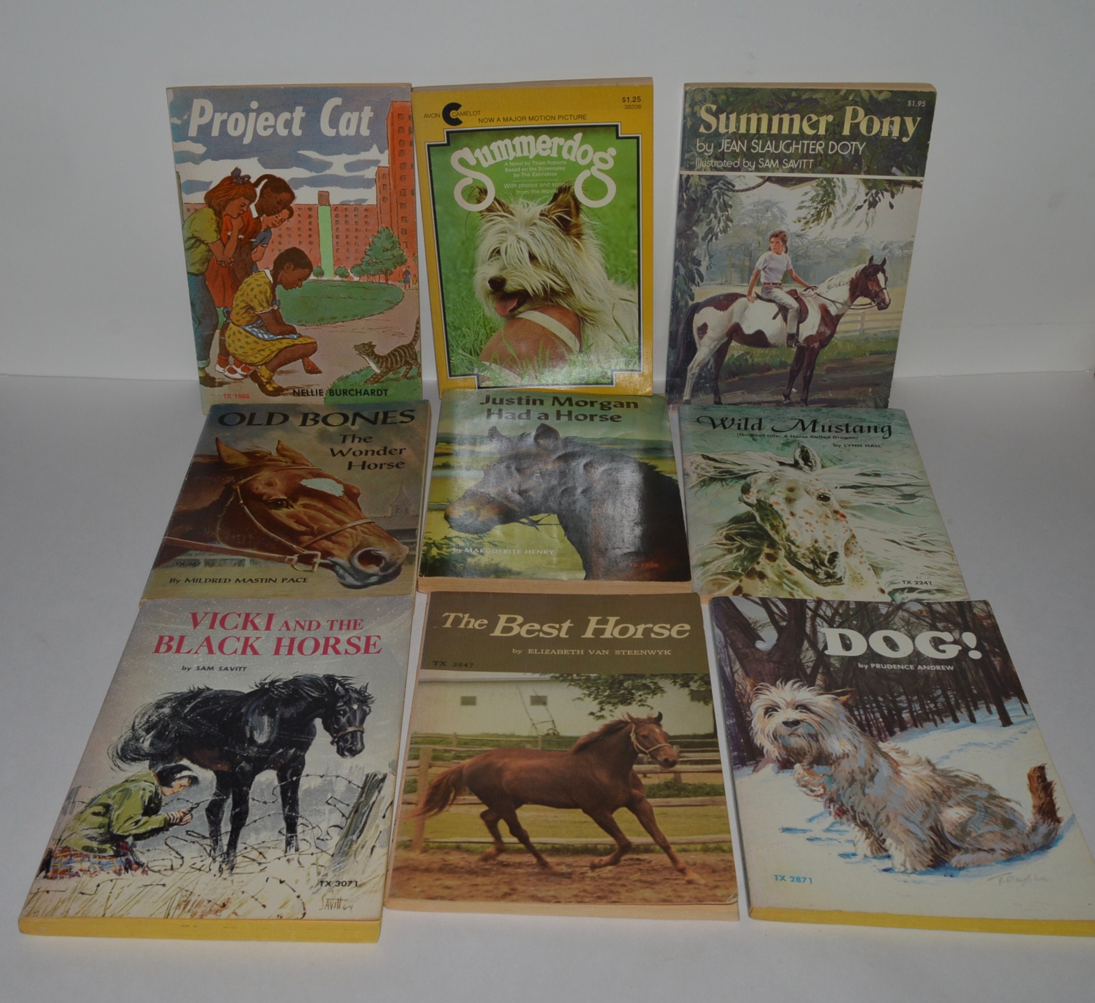 Vintage Scholastic Books, Children's Paperback Horse and Animal