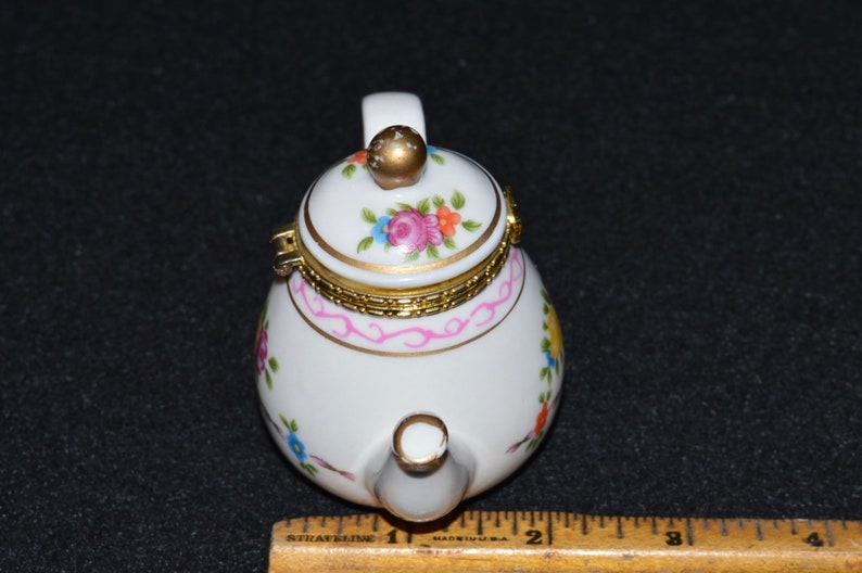 Teapot Trinket Box Porcelain Hinged Box Teapot PHB Etsy