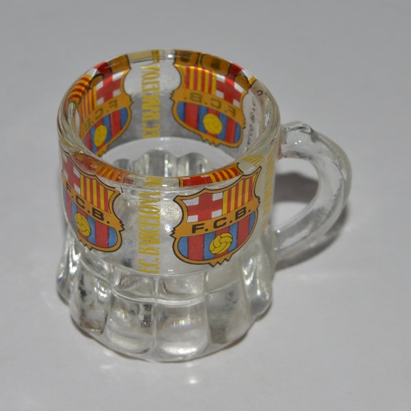 Vintage FC Barcelona Miniature Stein Shot Glass, Barcelona Football Club, Sports Souvenir Collectible, Soccer Futból Team Memorabilia