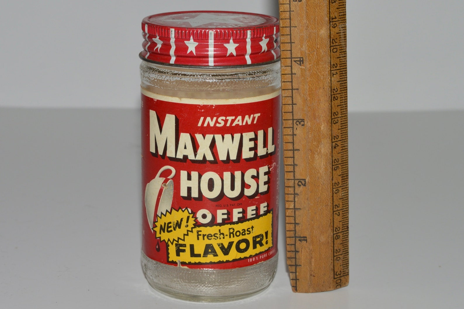 Maxwell House Instant Coffee Jar Vintage Food Jar W Intact Etsy