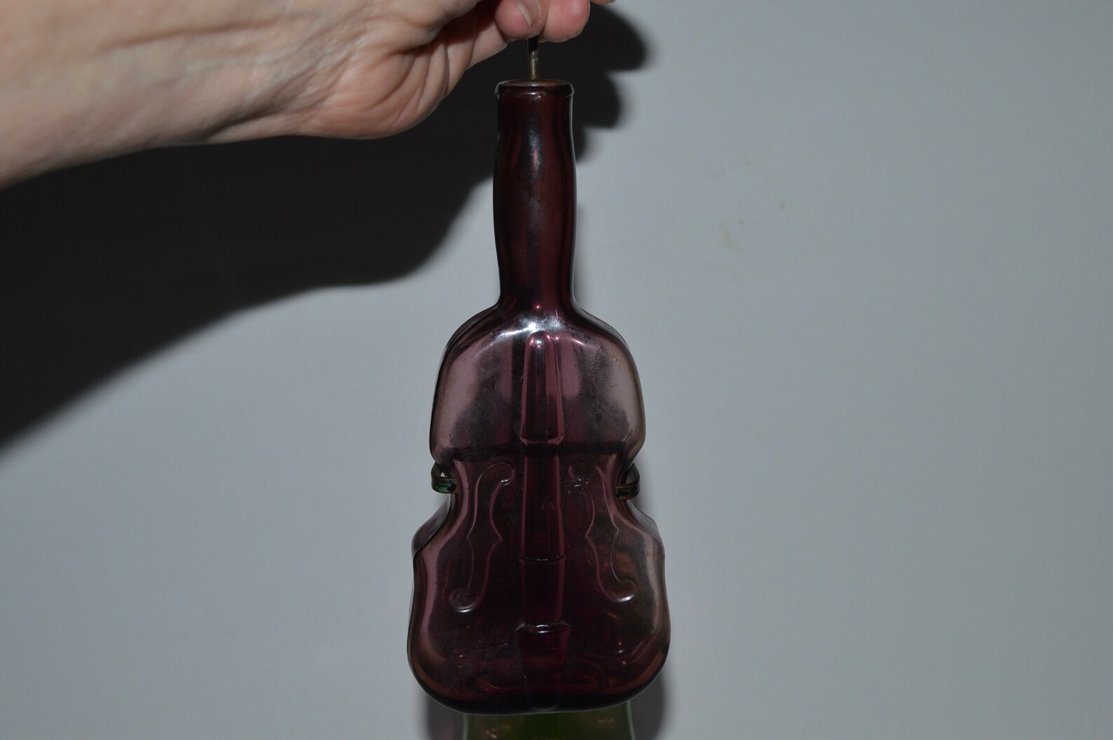 Glass Violin Bottles with Hangers Violin Shaped Decor Green Etsy