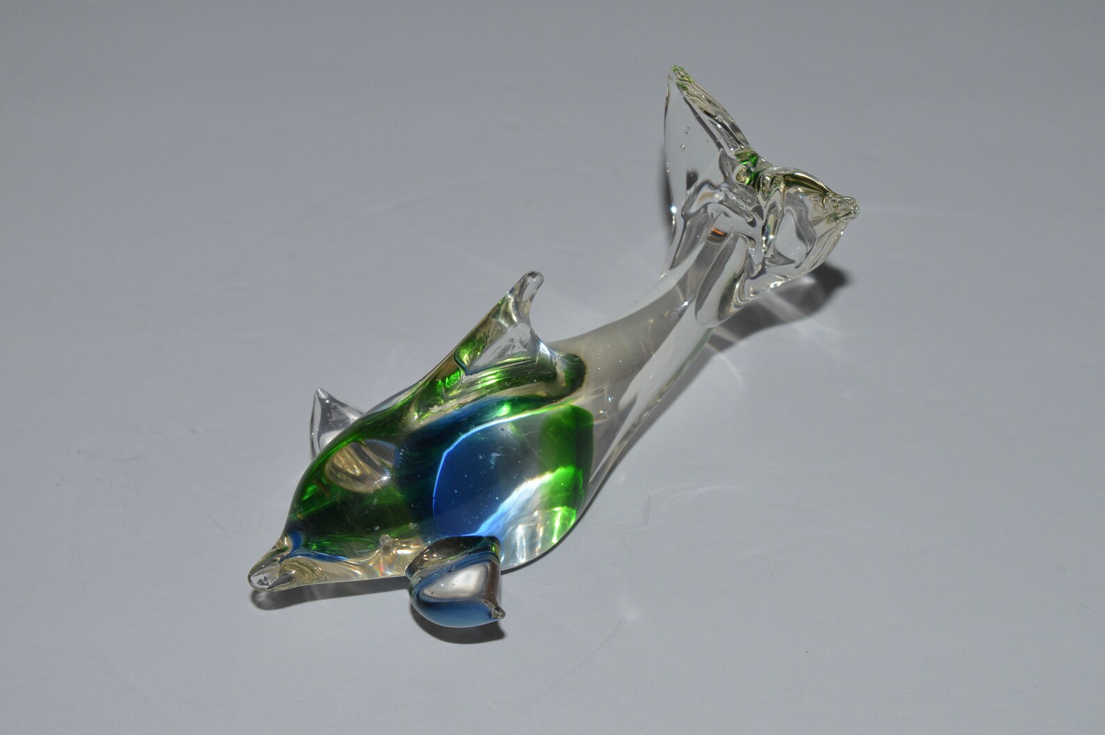 Glass Dolphin Paperweight Crystal Dolphin Dolphin Figurine Etsy