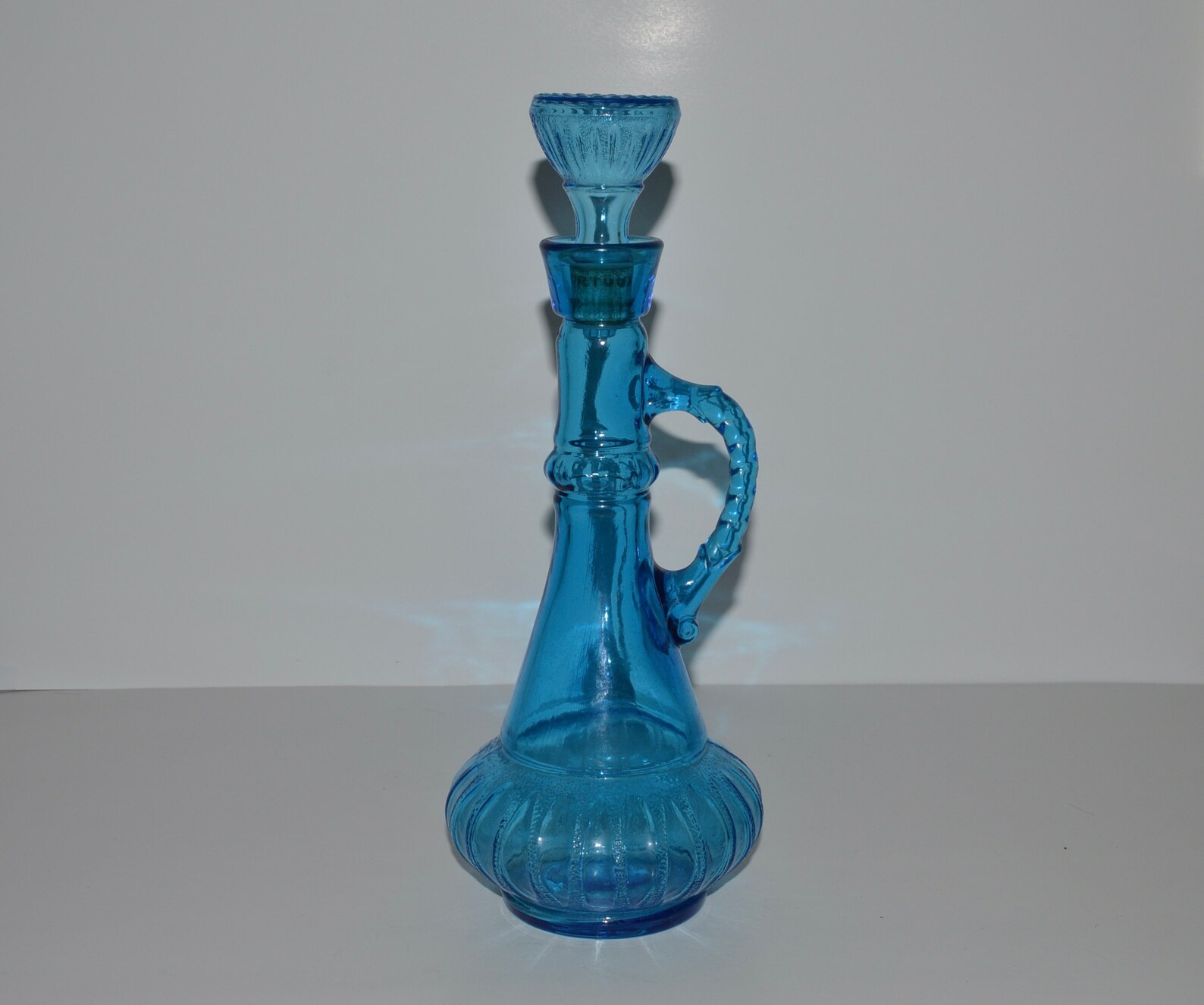 Jim Beam Genie Decanter Blue Glass Bottle W Stopper 1973 Jim Etsy