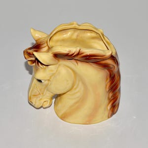 Relpo 6739 Horse Head Planter, Yellow Horse, Figural Horse Planter, Relpo Planter, Horse Head Pot,  Horse Gift, Animal Planters, Horse Decor