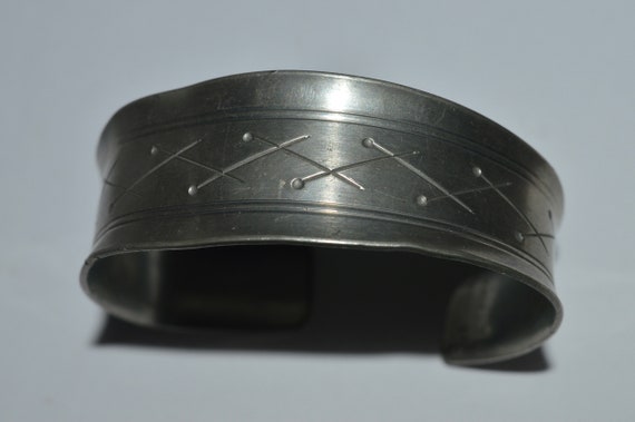 JJ Vejle Jorgen Jensen Tin Handmade Cuff Bracelet… - image 1