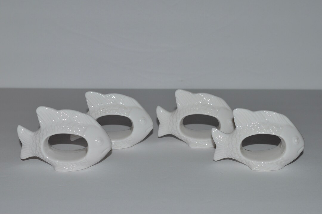Shafford Fish Napkin Rings With Box Set of 4 Napkin Rings Etsy