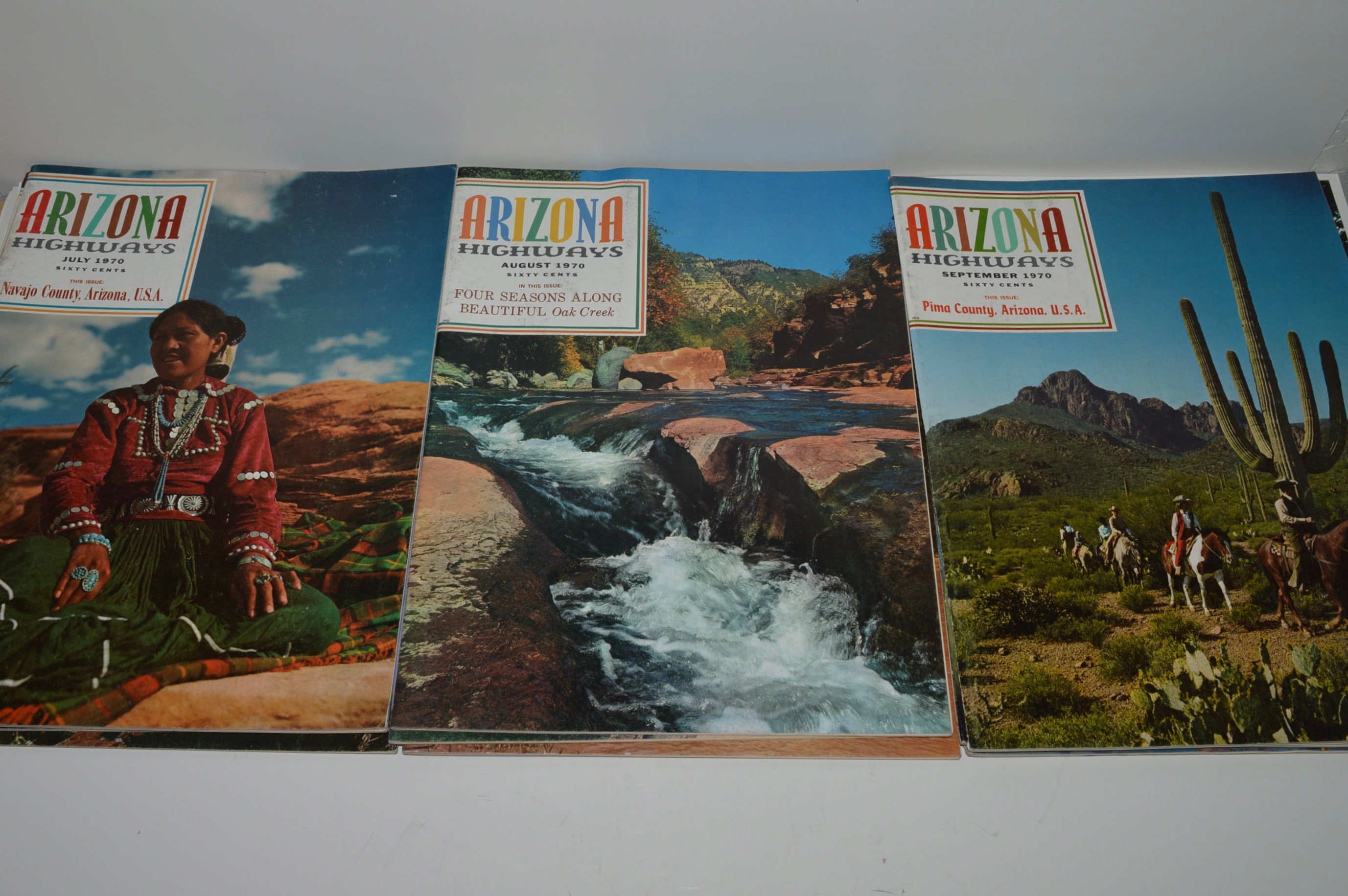 Vintage Arizona Highways Magazine 1970 Full Year Lot of 12 Issues