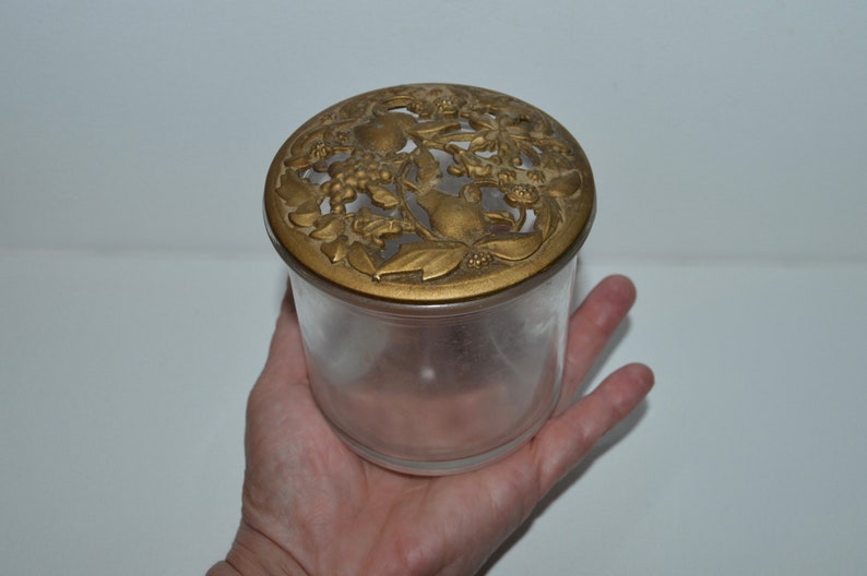 Glass Potpourri Jar Lidded Potpourri Holder Glass Potpourri Etsy