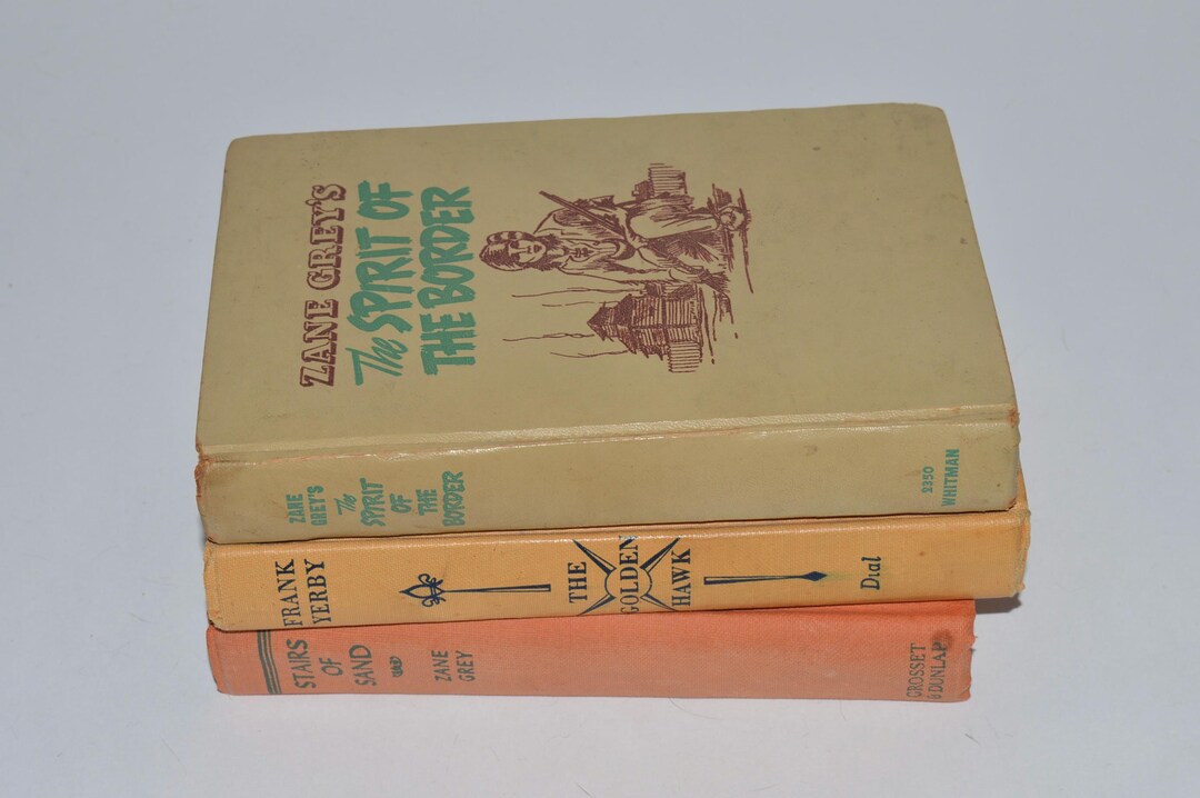 Hardcover Men's Western Action Adventure Books, Zane Grey the Spirit of ...