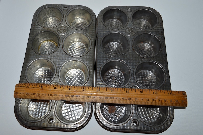 Mini Muffin Cupcake Baking Pans Ekco 080 Pans Mid Century Etsy