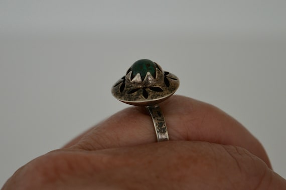 Taxco Mexico Ring, Mexico Sterling Silver, Green … - image 7