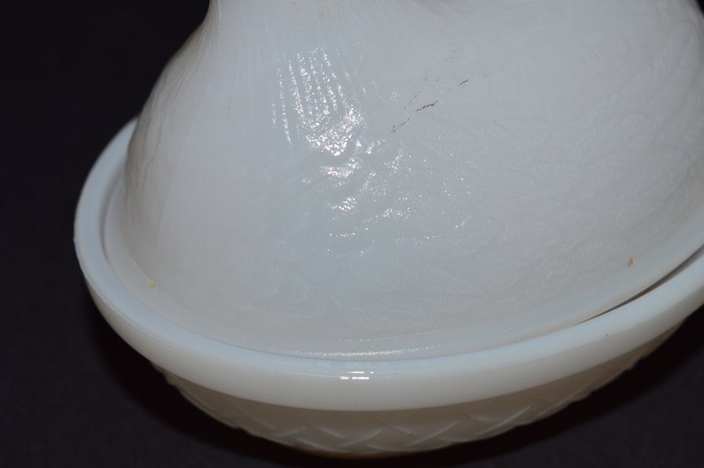 Indiana Glass Hen on Nest Milk Glass Hen HON Trinket Dish - Etsy