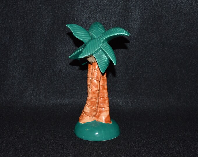 Palm Tree Candle Holder, Ceramic Palm Tree, Tiki Decor, Sarsaparilla