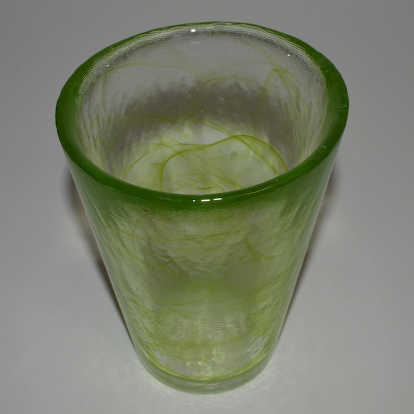Kosta Boda Green Swirl Glass Vase, Kosta Boda Sweden, Ulrica Hydman Vallien Mine Design, Collectible Swedish Glass, Glass Vase Gift