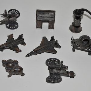 Tiny Figurine Metal Pencil Sharpeners, Metal Miniatures, Hong Kong Collectibles, Pencil Sharpener Toys, Airplanes Desk Cement Mixer Choice