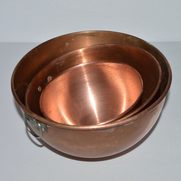 Copper Mixing Bowls Etsy