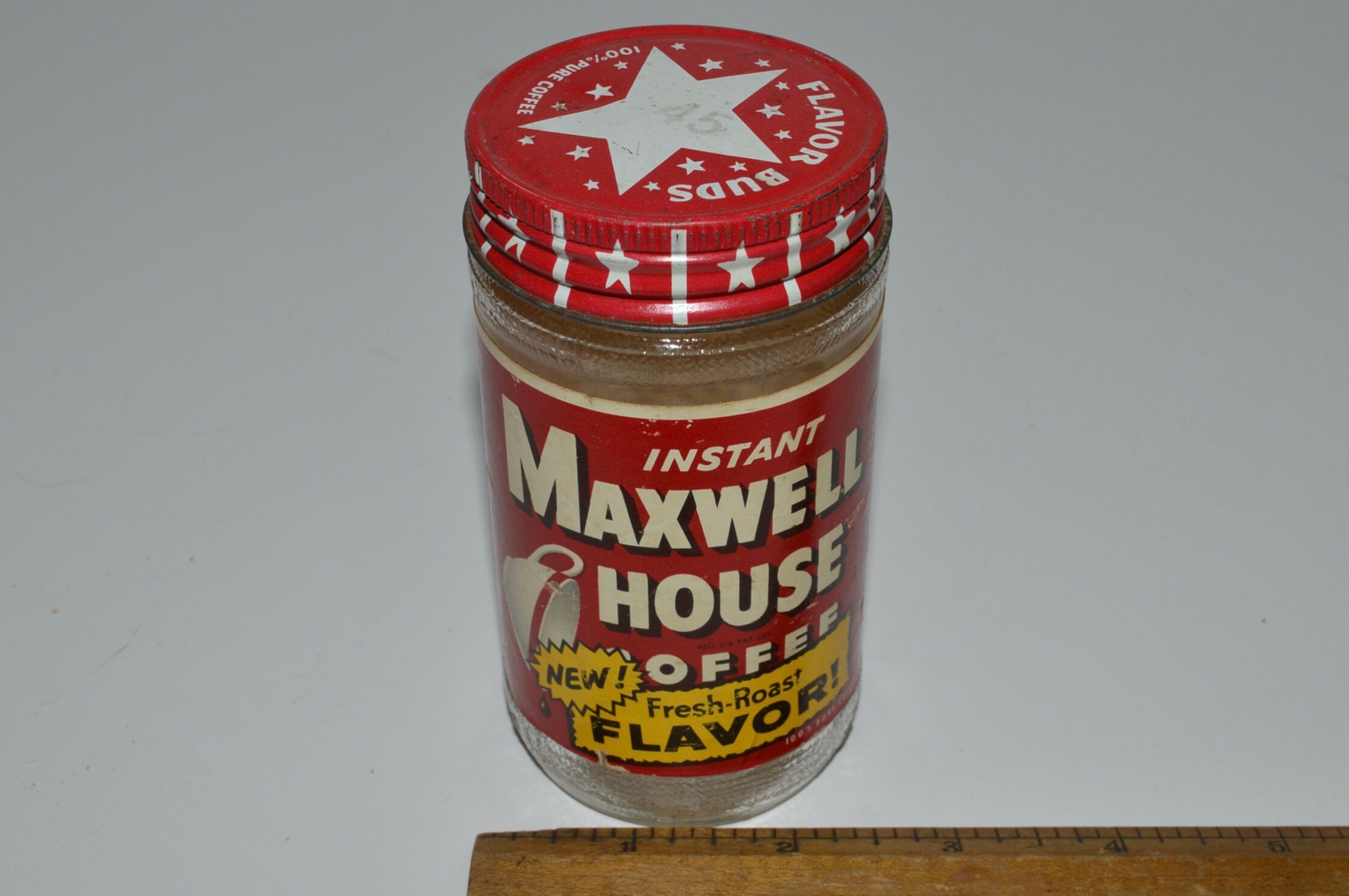Maxwell House Instant Coffee Jar Vintage Food Jar W Intact Etsy