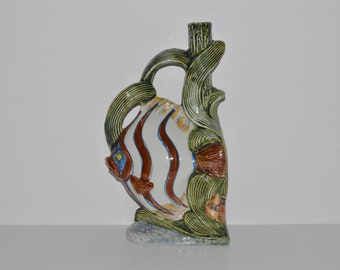 Vintage Calamassi Fish Decanter, Clay Figural Wine Decanter, Made in Italy, Collectible Figural Decanter, Casa Vinicola G Calamassi Wine Jug