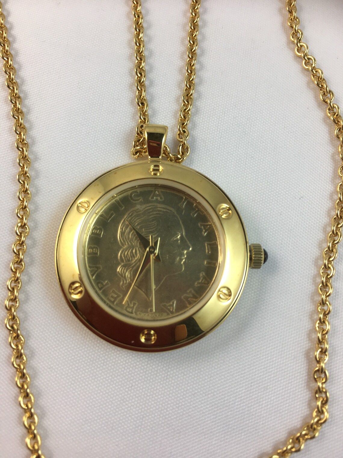 Morella - Pendentif Coin Interchangeable 33 Mm Pour Colliers Et Bracelets - Or Rose - Modèles Variés