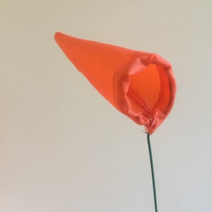 Back in stock Windsocks for your mini airport. Aviation/airplane/drone. Pilot gift. Flying wind sock. Solid Orange wind direction image 2