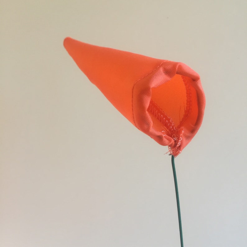 Back in stock Windsocks for your mini airport. Aviation/airplane/drone. Pilot gift. Flying wind sock. Solid Orange wind direction image 2