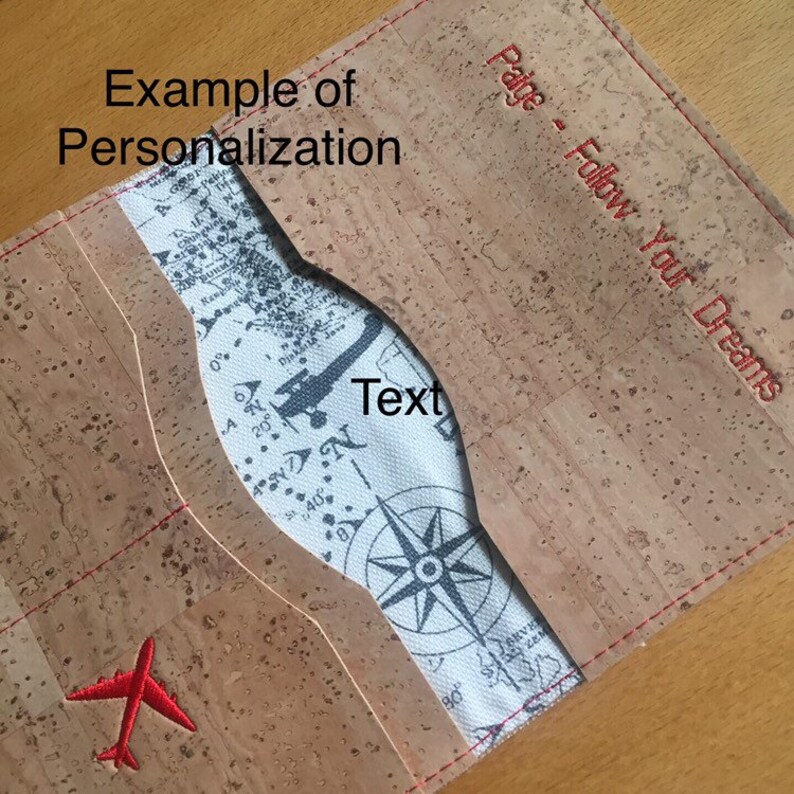 Wrap your passport in this durable cork case Natural Cork Passport Travel Wallet Embroidered Compass Rose with credit card pockets